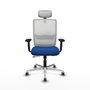 PIQUERAS Y CRESPO Silla de oficina Haches Azul y Blanco