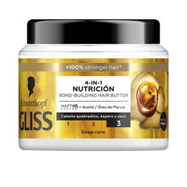 Schwarzkopf Mass Market GLISS OIL NUTRITIVE Mascarilla 400 ml para Cabello Áspero y Dañado