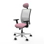 PIQUERAS Y CRESPO Silla de oficina Zulema Rosa y Blanca