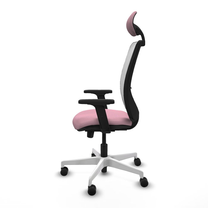 PIQUERAS Y CRESPO Silla de oficina Zulema Rosa y Blanca