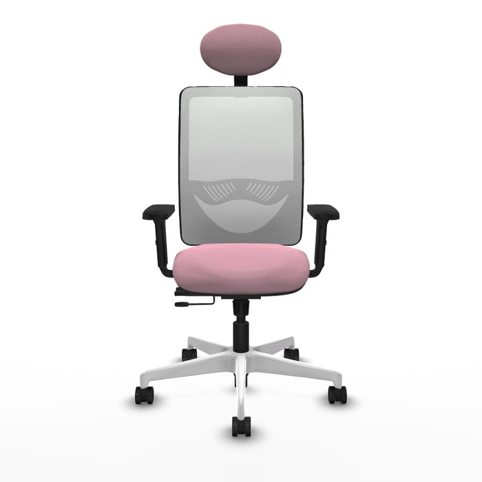 PIQUERAS Y CRESPO Silla de oficina Zulema Rosa y Blanca