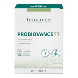 INOVANCE Probiovance S3 30 Cápsulas - Equilibrio Nervioso, Reduce Fatiga y Flora Intestinal