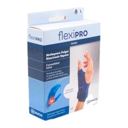 Flexipro Muñequera Pulgar Rizartrosis Reposo Derecha Talla L 21,5-23,5 Cm Azul