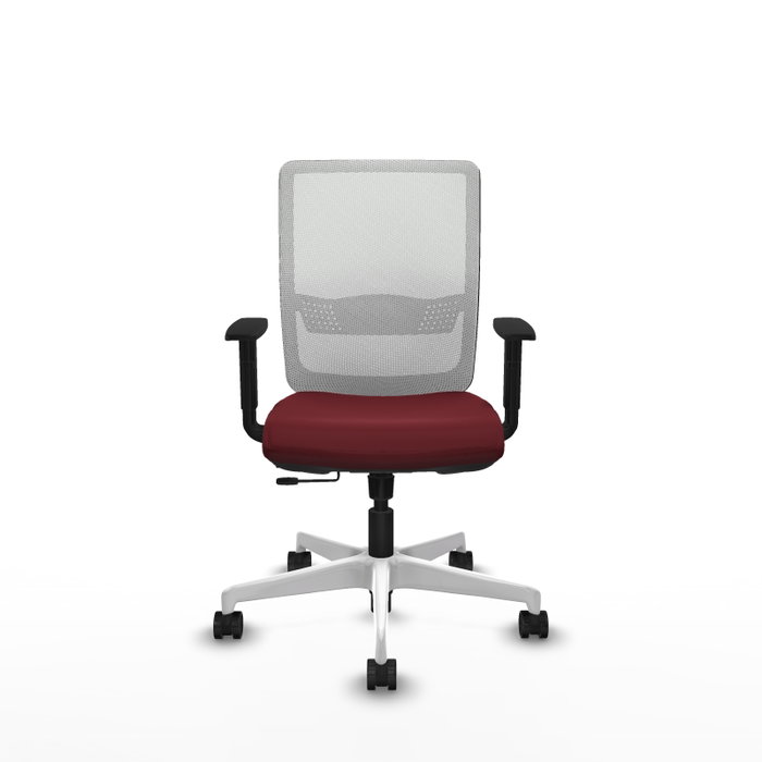 PIQUERAS Y CRESPO Silla de oficina Haches Granate y Blanco PIQUERAS Y CRESPO Silla de oficina Haches Granate y Blanco