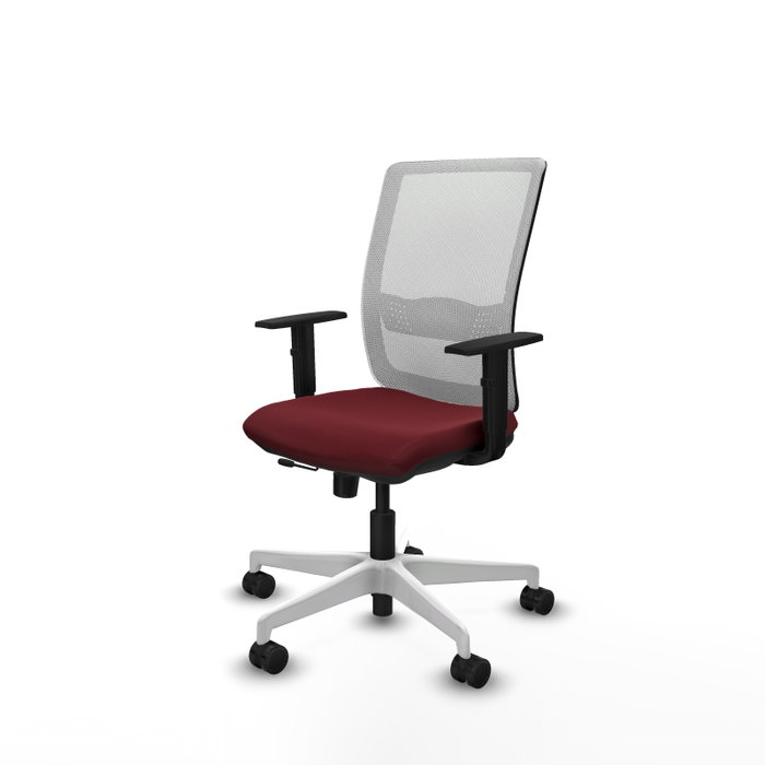 PIQUERAS Y CRESPO Silla de oficina Haches Granate y Blanco PIQUERAS Y CRESPO Silla de oficina Haches Granate y Blanco