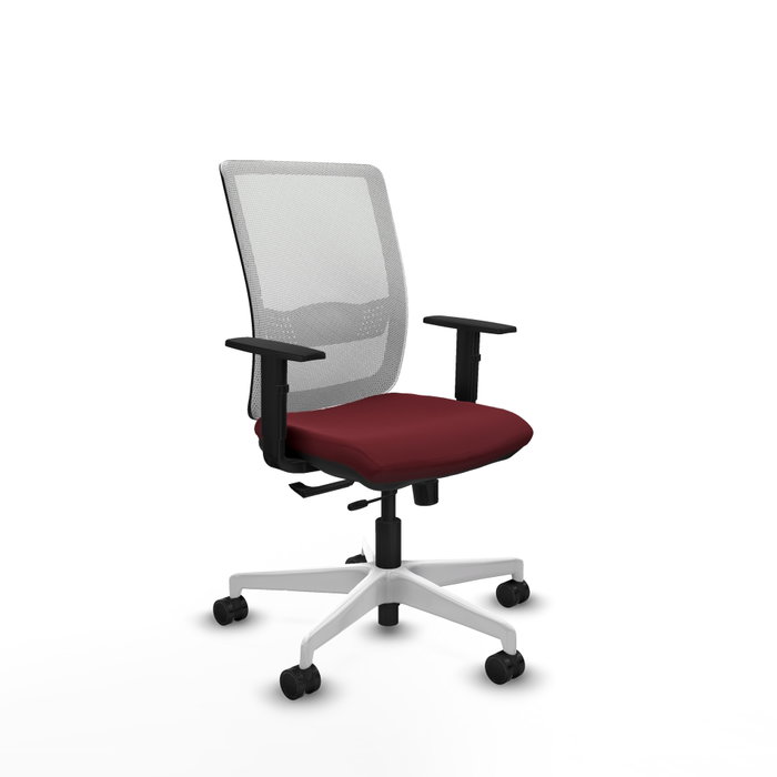 PIQUERAS Y CRESPO Silla de oficina Haches Granate y Blanco PIQUERAS Y CRESPO Silla de oficina Haches Granate y Blanco