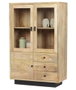 DKD Home Decor Vitrina Moderno Mango y Cristal 90 x 40 x 142 cm