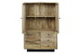 DKD Home Decor Vitrina Moderno Mango y Cristal 90 x 40 x 142 cm