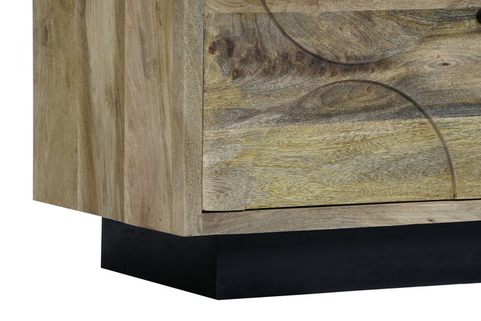 DKD Home Decor Vitrina Moderno Mango y Cristal 90 x 40 x 142 cm