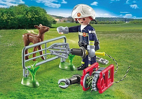 PLAYMOBIL Misión bomberos: rescate animal 71467 PLAYMOBIL Misión bomberos: rescate animal 71467