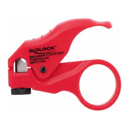 DeLOCK Herramienta de pelado de cables para cables de red, rojo