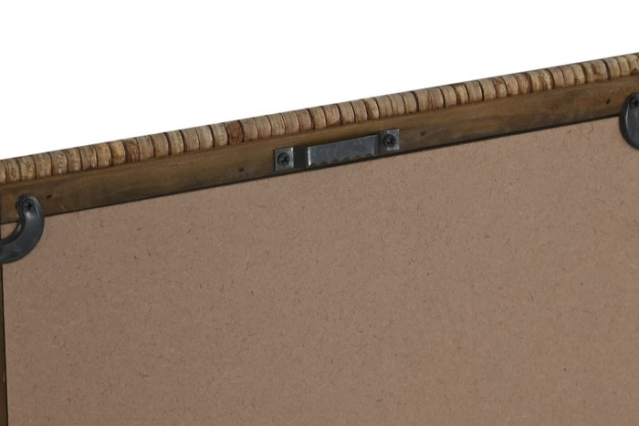 DKD Home Decor Cuadro Mediterráneo con Motivo Caracola en Madera de Abeto y Cristal, Colores Marrón y Beige, 30 x 40 x 2.5 cm - Lote de 9 Unidades