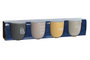 DKD Home Decor Set de 4 Tazas de Porcelana y New Bone Rosa, 410 ml