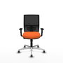 PIQUERAS Y CRESPO Silla de oficina Yunquera Naranja y Negro