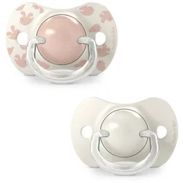 Suavinex Chupetes Birdies SX Pro - Juego de 2 Unidades Simétricas - Para Bebés de 6 a 18 Meses - Color Rosa