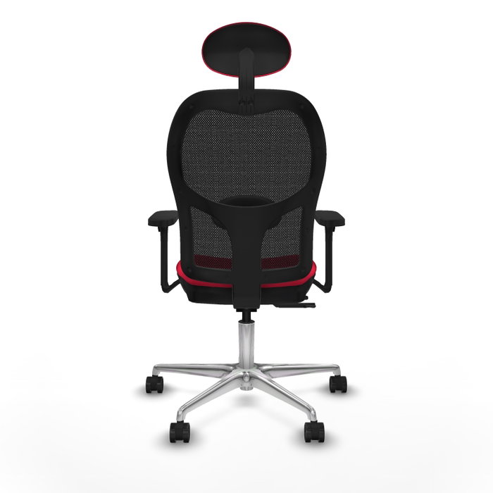 PIQUERAS Y CRESPO Silla de oficina Jorquera con mecanismo Sincro/Traslack, Rojo y Negro