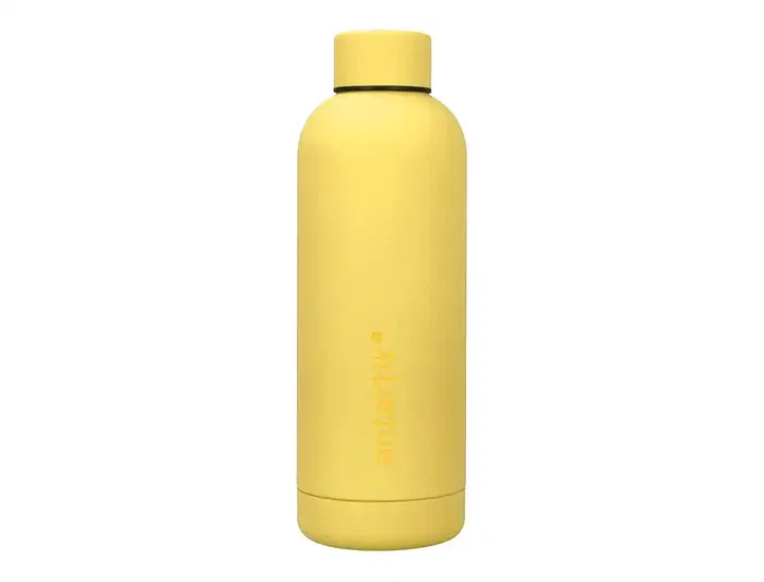 Antartik Botella Portalíquidos Isotérmica Acero Inoxidable Libre de BPA Color Amarillo 500 ml