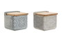DKD Home Decor Salero Delhi 2023 Dolomite y Bambú
