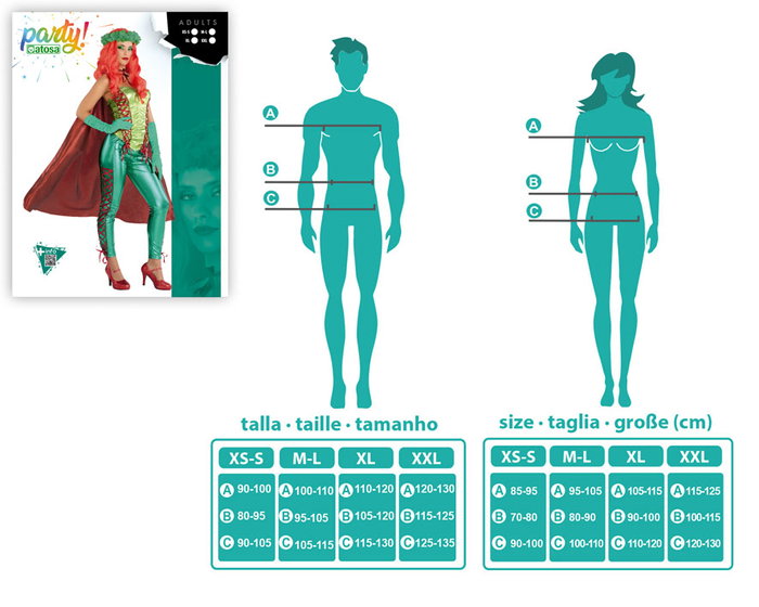 Disfraz Heroe Comic Mujer Verde Adulto XS-S
