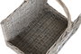 DKD Home Decor Set de 2 Leñeras de Mimbre Natural 47x35x54 cm