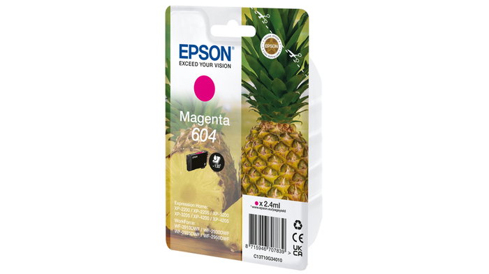 Epson C1310 - Cartucho de Tinta 604 Magenta - Compatible con impresoras serie XP (como XP-2200) - Rendimiento: 604 páginas - Pack individual