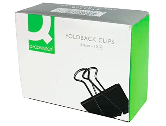 Q-connect Pinza metalica reversible n.5 51 mm Caja de 10 unidades