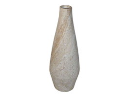 DKD Home Decor Jarrón Magnesia Símil Mármol Crudo 25x25x73 cm