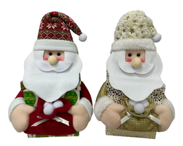 DKD Home Decor Caja de Poliéster y Cartón Papá Noel Surtido 2