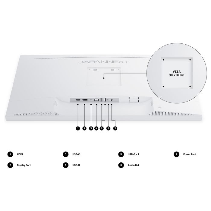 JAPANNEXT JN-IPS270UHD60F-C65W-HSP-W Monitor 27" IPS 4K UHD 3840x2160 HDR10 60Hz AMD FreeSync Altavoces Blanco JAPANNEXT JN-IPS270UHD60F-C65W-HSP-W Monitor 27" IPS 4K UHD 3840x2160 HDR10 60Hz AMD FreeSync Altavoces Blanco