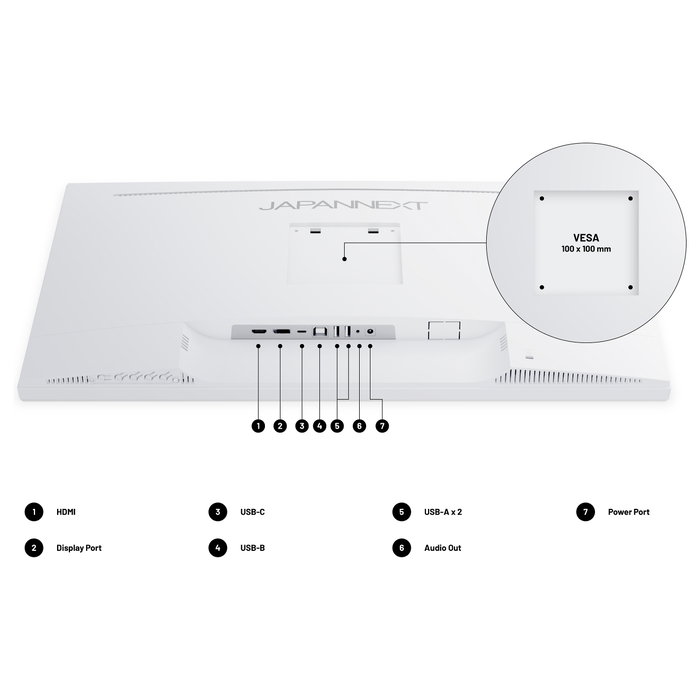 JAPANNEXT Monitor 4K UHD 27 pulgadas IPS Blanco JN-IPS270UHD60F-C65W-HSP-W JAPANNEXT Monitor 4K UHD 27 pulgadas IPS Blanco JN-IPS270UHD60F-C65W-HSP-W