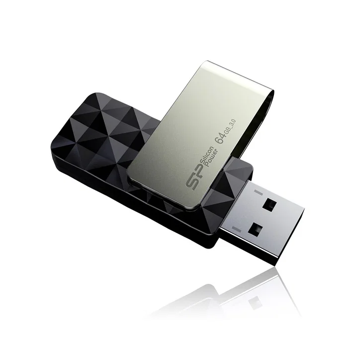 Silicon Power Blaze B30 - Unidad Flash USB 64GB, USB 3.2 Gen 1 (3.1 Gen 1), Color Negro, Sin Tapa