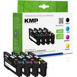 KMP Cartuchos de Tinta Compatibles con Epson 405XL, Multipack de 4 Unidades