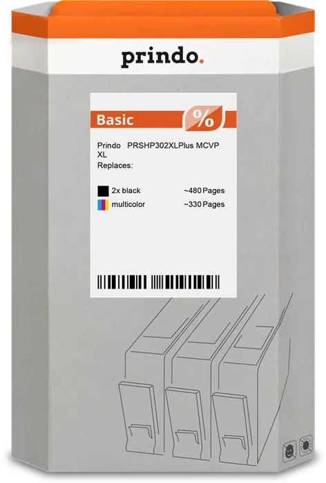 Prindo Multipack negro / varios colores PRSHP302XLPlus MCVP Basic