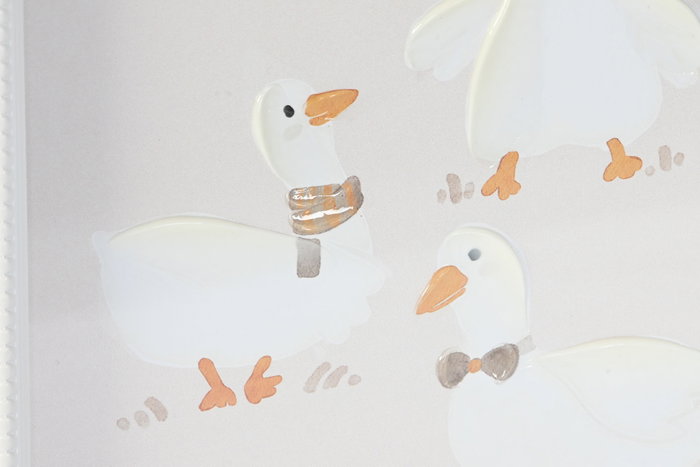 DKD Home Decor Cuadro Cristal PS Patitos Surtido 30x3x40 cm