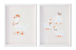 DKD Home Decor Cuadro Cristal PS Patitos Surtido 30x3x40 cm