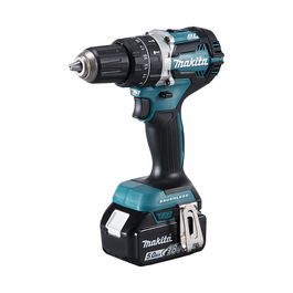 Makita DHP484RTJ Taladro Percutor a Batería 18V 5Ah (2 Baterías Incluidas) con Cargador y Maletín