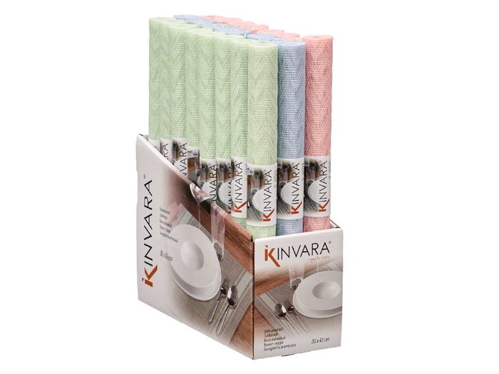 Kinvara Salvamantel 30x45 cm Zig Zag Surtidos Pastel (Set de 48)