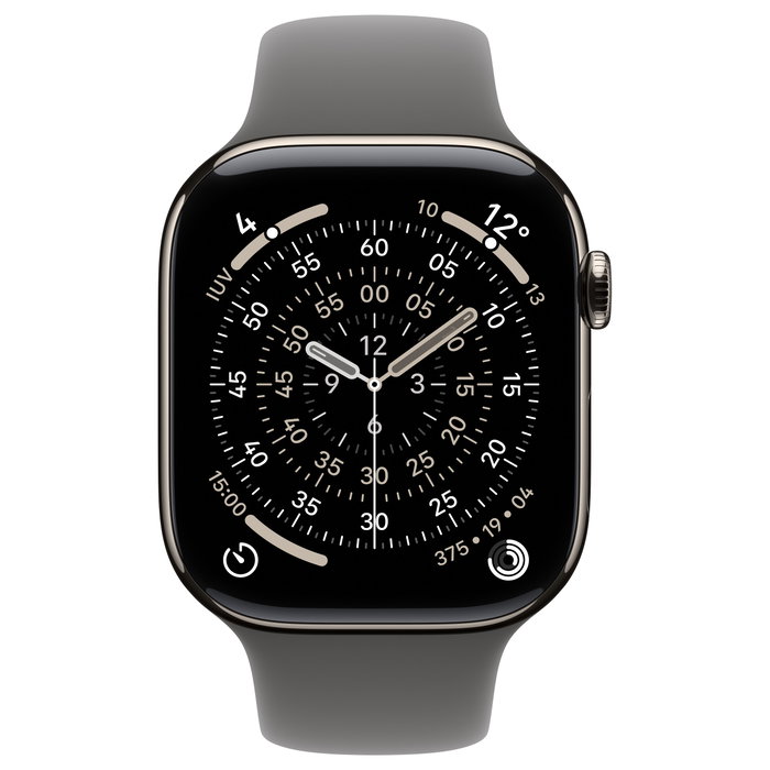 Apple Watch Series 11 42 mm GPS + Cellular - Titanio natural y Correa deportiva gris piedra S/M Apple Watch Series 11 42 mm GPS + Cellular - Titanio natural y Correa deportiva gris piedra S/M