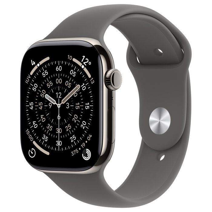 Apple Watch Series 11 42 mm GPS + Cellular - Titanio natural y Correa deportiva gris piedra S/M Apple Watch Series 11 42 mm GPS + Cellular - Titanio natural y Correa deportiva gris piedra S/M