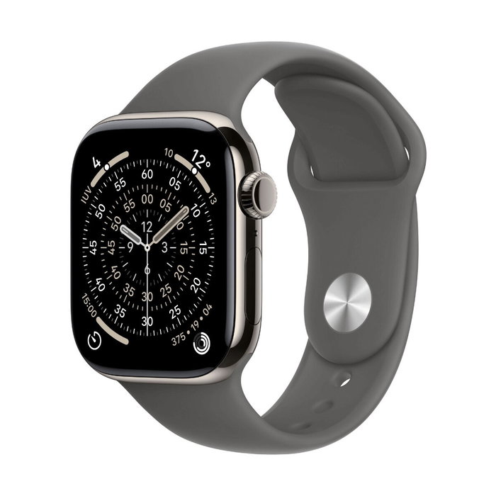 Apple Watch Series 11 42 mm GPS + Cellular - Titanio natural y Correa deportiva gris piedra S/M Apple Watch Series 11 42 mm GPS + Cellular - Titanio natural y Correa deportiva gris piedra S/M