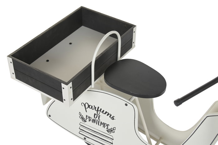 DKD Home Decor Expositor Terraza y Jardín Crema Negro Metal 46 x 75 x 111 cm