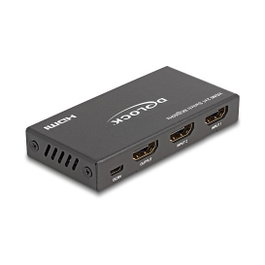 DeLOCK Conmutador HDMI 2 x 1, 8K 60 Hz, Negro