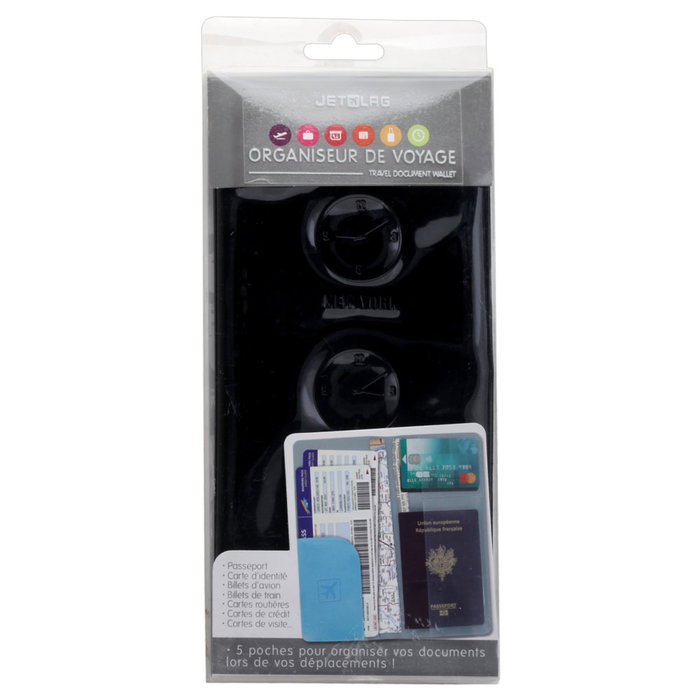 Jet Lag Portadocumentos De Viaje con 5 Bolsillos 10.5x22 cm PVC Colores Surtidos
