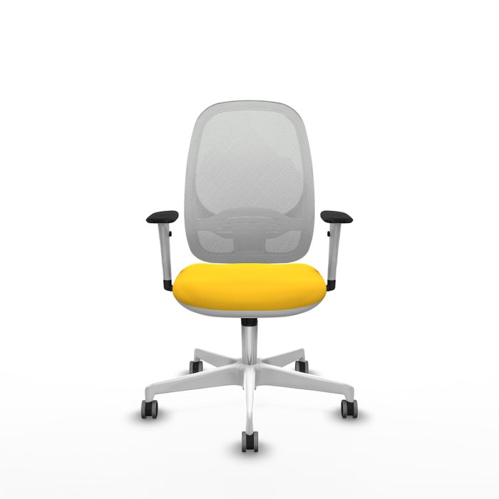 PIQUERAS Y CRESPO Silla de oficina Cilanco con mecanismo Sincro, Amarillo y Blanco PIQUERAS Y CRESPO Silla de oficina Cilanco con mecanismo Sincro, Amarillo y Blanco
