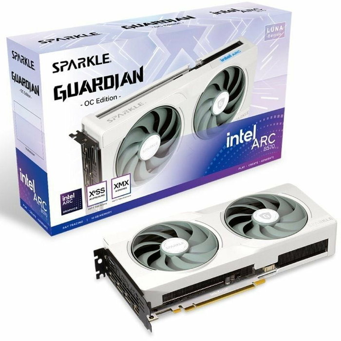 Sparkle Intel Arc B570 Guardian Luna OC 10GB GDDR6 Blanco Sparkle Intel Arc B570 Guardian Luna OC 10GB GDDR6 Blanco