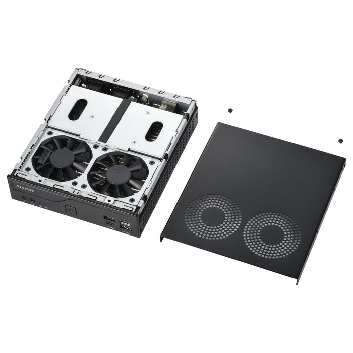 Shuttle DB860 Mini PC barebone Intel B860 LGA 1851 DDR5 Negro