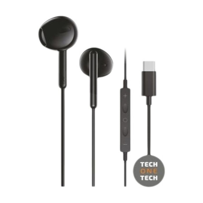 TECH-ONE-TECH earTECH TEC1302 Auriculares Intraurales USB-C Negro TECH-ONE-TECH earTECH TEC1302 Auriculares Intraurales USB-C Negro