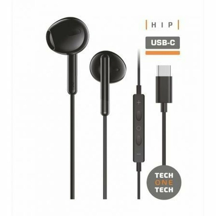 TECH-ONE-TECH earTECH TEC1302 Auriculares Intraurales USB-C Negro TECH-ONE-TECH earTECH TEC1302 Auriculares Intraurales USB-C Negro