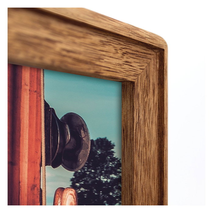 ZEP Expositor de Pie Retroiluminado Trevor 10x15 cm, Madera Marrón, para Mesa o Pared, BM5946