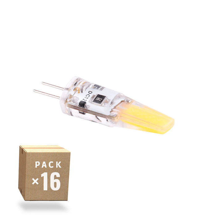 Pack 16 Bombillas LED G4 3W 252Lm 3000K 12V AC/DC Pack 16 Bombillas LED G4 3W 252Lm 3000K 12V AC/DC